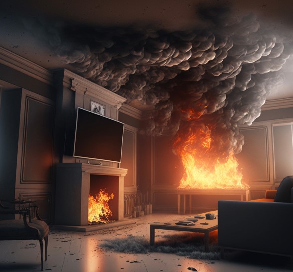 Fireplace Fire Damage Restoration in Mission Hills, CA
